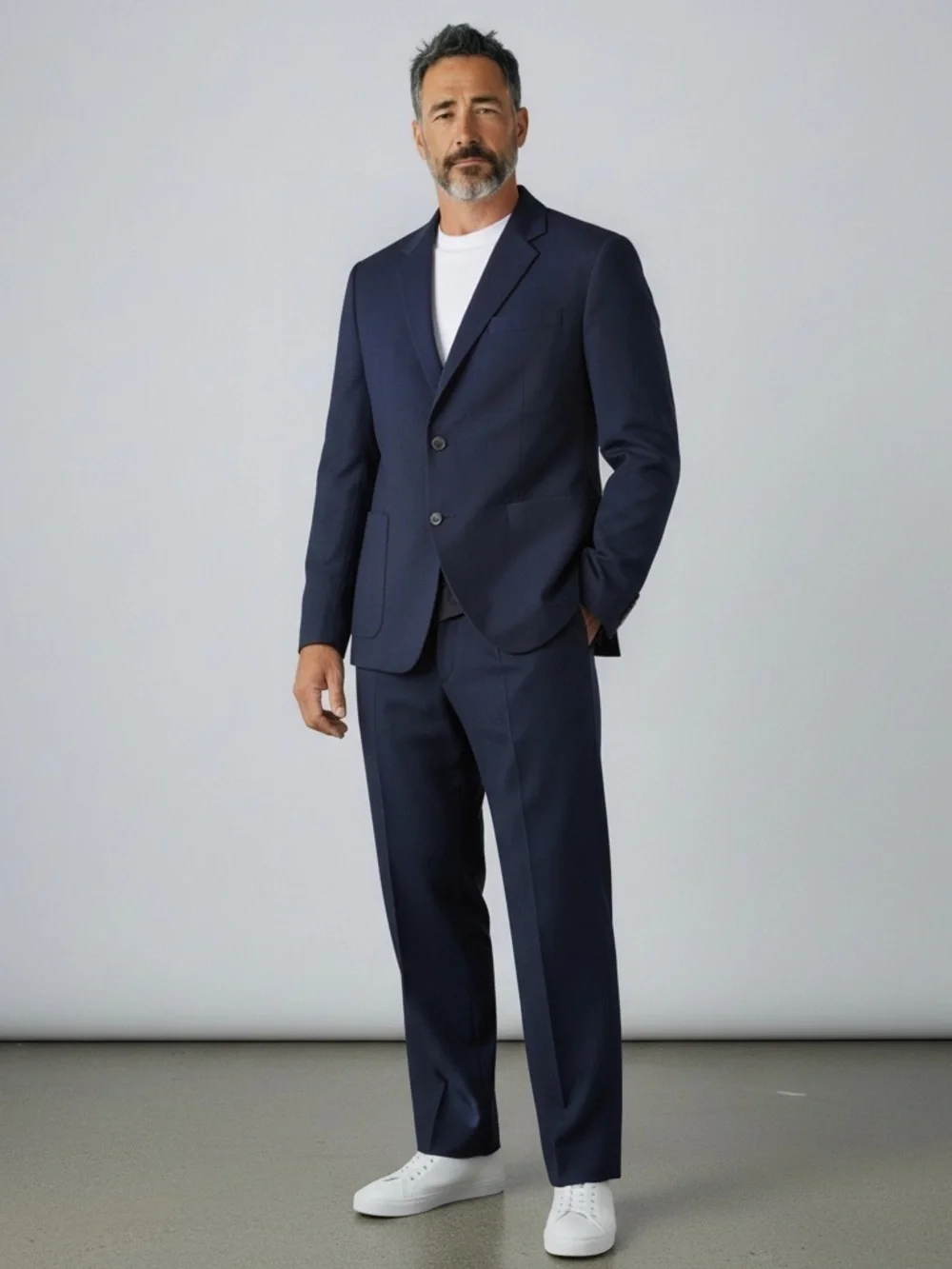 VTG Warren Sewell 100% Pure Wool Navy Blue Men's Suit Set (40R / 31x29)